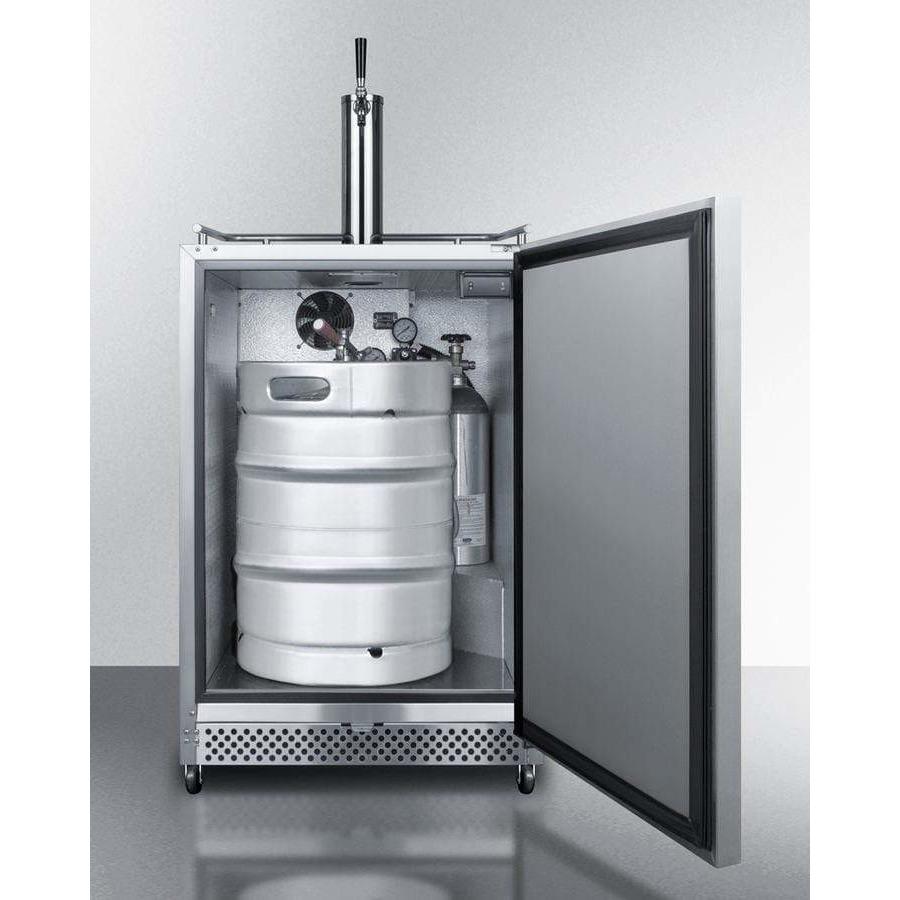 Summit 24" Single Tap All Stainless Steel Outdoor Commercial Kegerator SBC695OS Kegerators SBC695OS Wine Coolers Empire