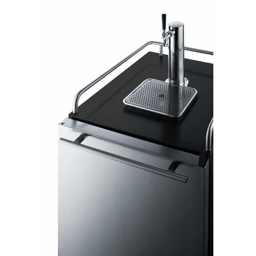 Summit 24" Single Tap Frost Free Stainless Steel Built-In Kegerator SBC677BI Kegerators SBC677BI Wine Coolers Empire