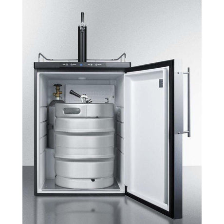 Summit 24" Single Tap Panel Overlay Door Built-In Kegerator SBC635MBIFR Kegerators SBC635MBIFR Wine Coolers Empire
