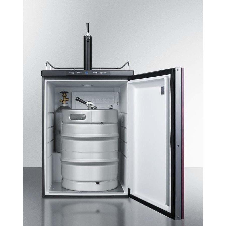 Summit 24" Single Tap Panel Overlay Door Built-In Kegerator SBC635MBIIF Kegerators SBC635MBIIF Wine Coolers Empire