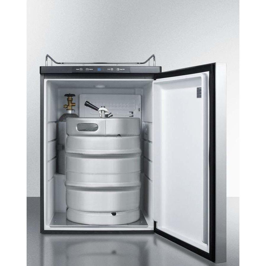 Summit 24" Single Tap Stainless Steel Built-In Kegerator SBC635MBINKSSHH Kegerators SBC635MBINKSSHH Wine Coolers Empire