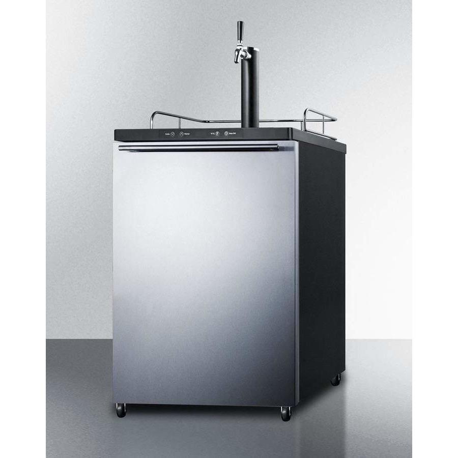 Summit 24" Single Tap Stainless Steel Built-In Kegerator  SBC635MBISSHH Kegerators SBC635MBISSHH Wine Coolers Empire