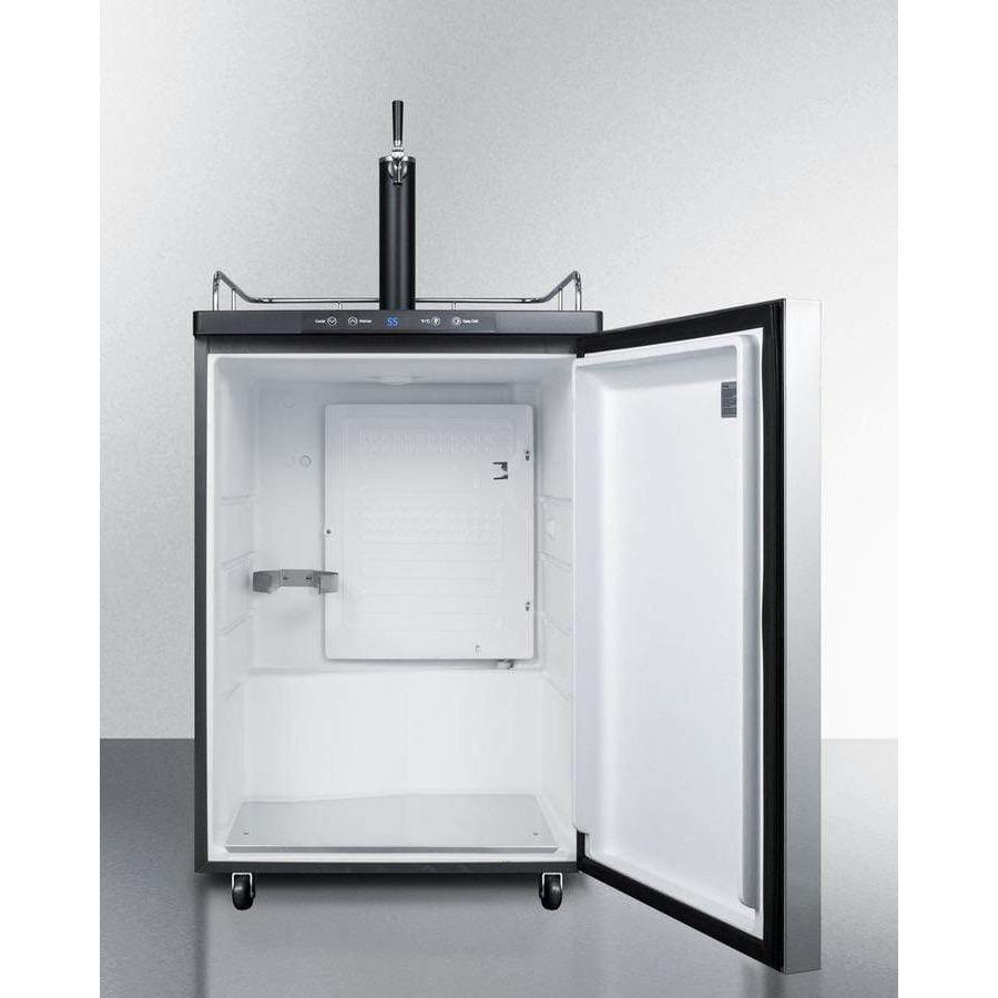 Summit 24" Single Tap Stainless Steel Built-In Kegerator  SBC635MBISSHH Kegerators SBC635MBISSHH Wine Coolers Empire