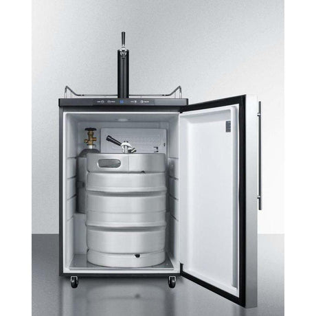 Summit 24" Single Tap Stainless Steel Built-In Kegerator SBC635MBISSHV Kegerators SBC635MBISSHV Wine Coolers Empire