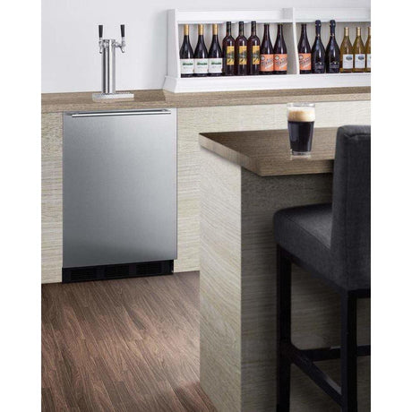 Summit 24" Single Tap Stainless Steel Commercial ADA Kegerator SBC58BBIADA Kegerators SBC58BBIADA Wine Coolers Empire