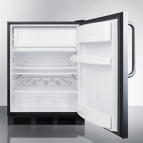 Summit 24" Towel Bar Handle Refrigerator-Freezer CT663BKSSTBADA Refrigerators CT663BKSSTBADA Wine Coolers Empire