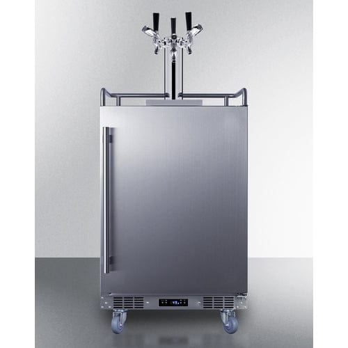Summit 24" Triple Tap Commercial Outdoor Kegerator BC74OSCOMTRIPLE Wine Coolers Empire