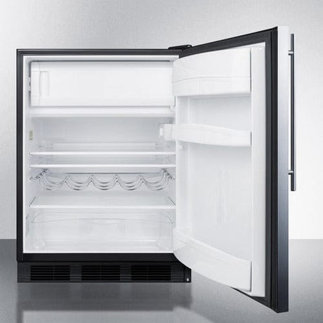 Summit 24" Wide Black Cabinet ADA Refrigerator-Freezer CT663BKSSHVADA Refrigerators CT663BKSSHVADA Wine Coolers Empire