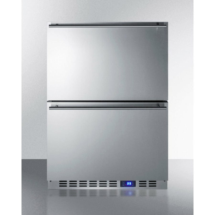 Summit 24" Wide Built-In 2-Drawer All-Refrigerator - FF642D Refrigerators FF642D Wine Coolers Empire