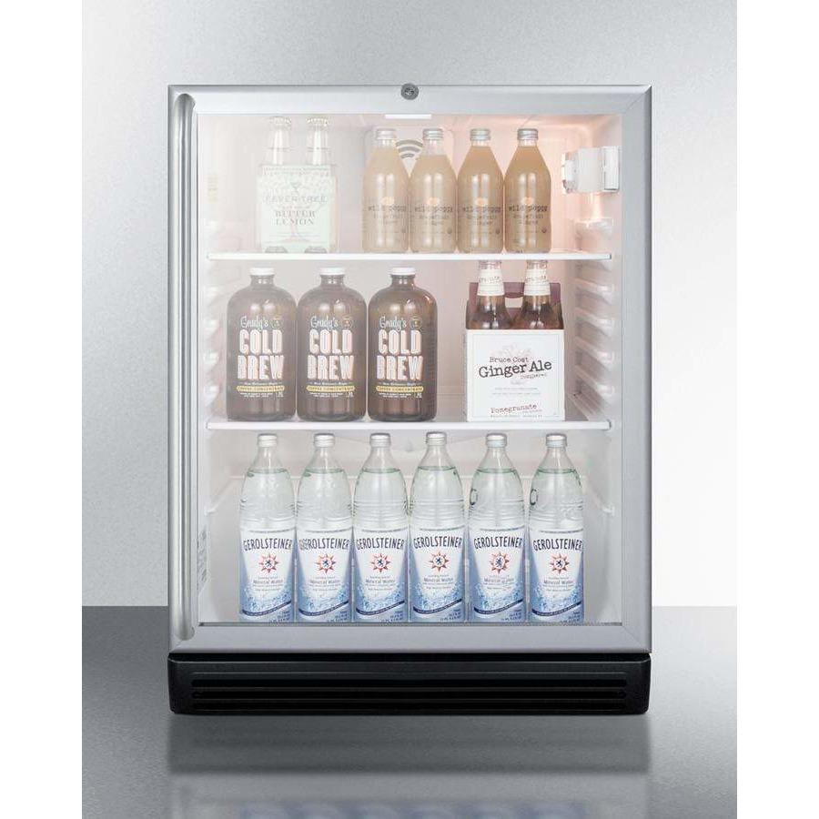 Summit 24" Wide Built-In , ADA Compliant Beverage Fridge SCR600BGLBISHADA Beverage Centers SCR600BGLBISHADA Wine Coolers Empire