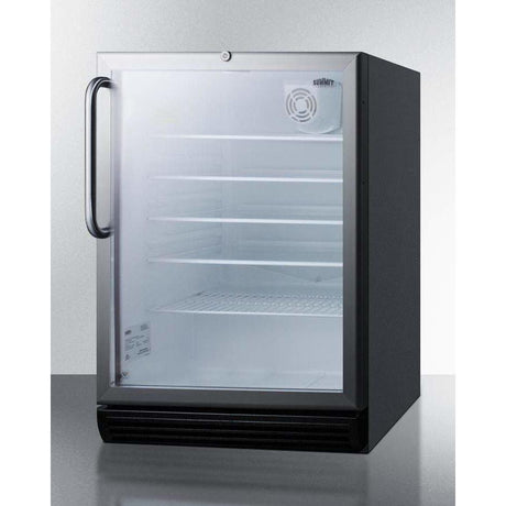 Summit 24" Wide Built-In , ADA Compliant Beverage Fridge SCR600BGLBITBADA Beverage Centers SCR600BGLBITBADA Wine Coolers Empire