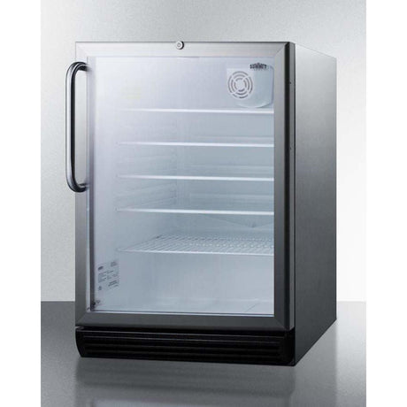 Summit 24" Wide Built-In, ADA Compliant Beverage Fridge SCR600BGLCSSADA Beverage Centers SCR600BGLCSSADA Wine Coolers Empire