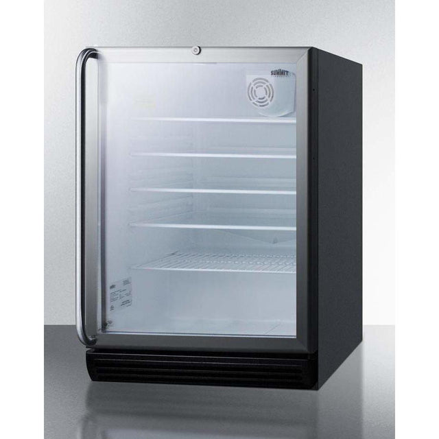 Summit 24" Wide Built-In ADA Compliant Beverage Fridge SCR600BGLSHADA Beverage Centers SCR600BGLSHADA Wine Coolers Empire