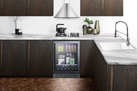 Summit 24" Wide Built-In Beverage Center SCR2466B Beverage Centers SCR2466B Wine Coolers Empire