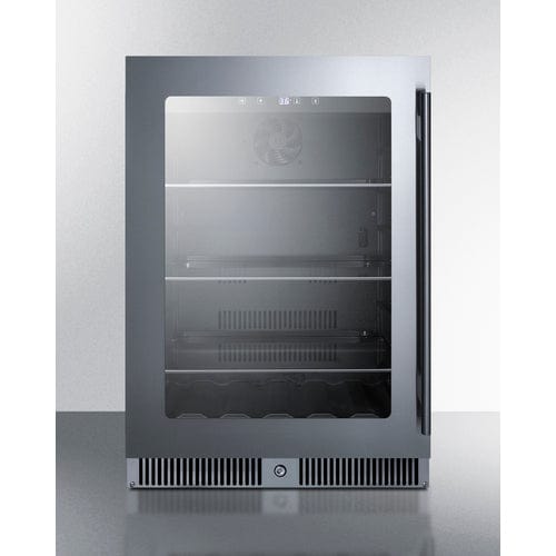 Summit 24" Wide Built-In Beverage Fridge CL24BVLHD Beverage Centers CL24BVLHD Wine Coolers Empire