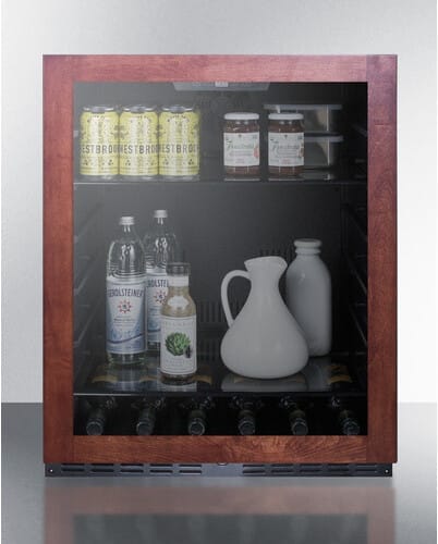 Summit 24" Wide Built-In Beverage Fridge SCR2466PNR Beverage Centers AL57GPNR Wine Coolers Empire