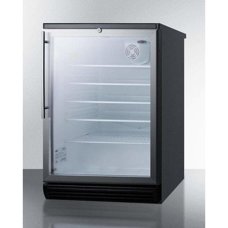 Summit 24" Wide Built-In Beverage Fridge SCR600BGLHV Beverage Centers SCR600BGLHV Wine Coolers Empire