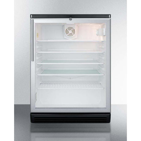 Summit 24" Wide Built-In Beverage Fridge SCR600BGLHV Beverage Centers SCR600BGLHV Wine Coolers Empire