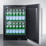 Summit 24" Wide Built-In Beverage Fridge SCR610BLSDCSS Beverage Centers SCR610BLSDCSS Wine Coolers Empire