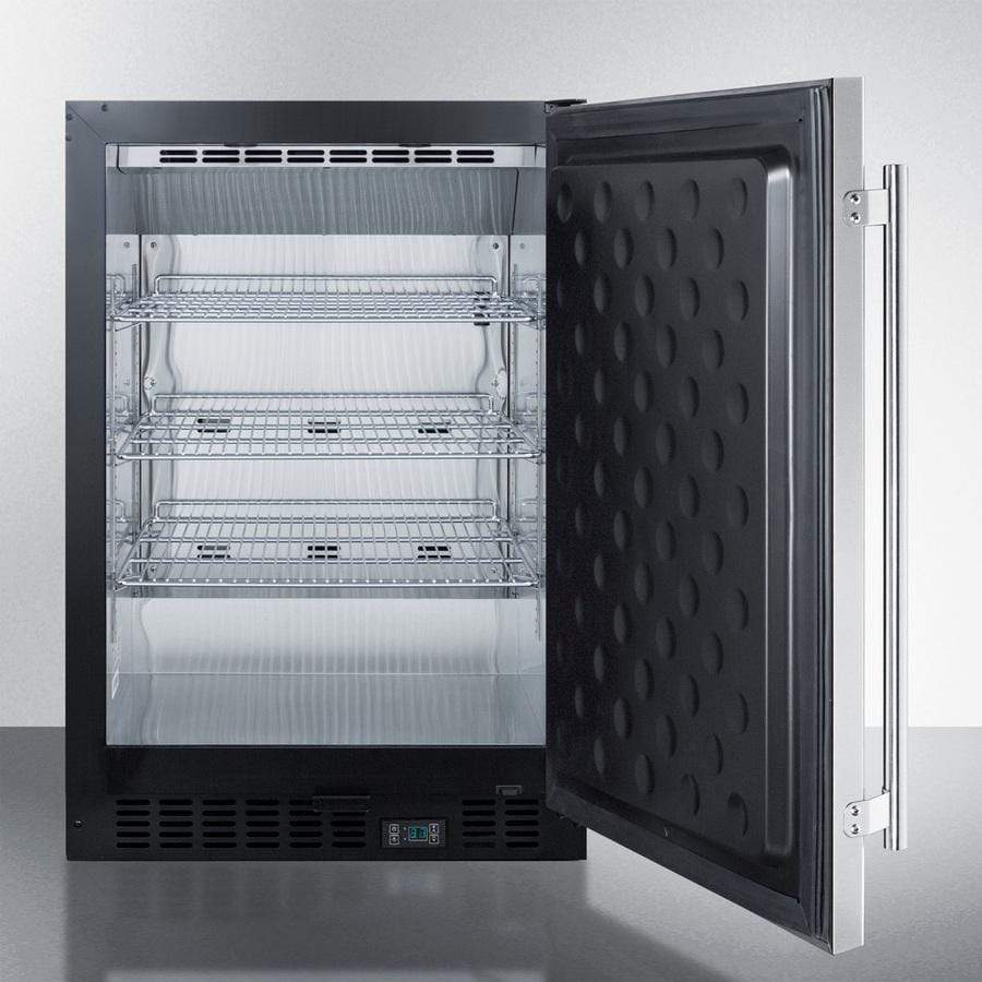 Summit 24" Wide Built-In Beverage Fridge SCR610BLSDCSS Beverage Centers SCR610BLSDCSS Wine Coolers Empire