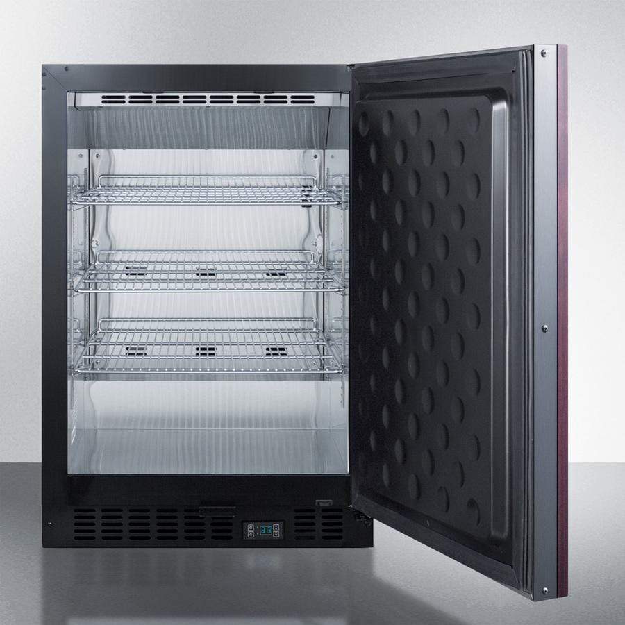 Summit 24" Wide Built-In Beverage Fridge SCR610BLSDIF Beverage Centers SCR610BLSDIF Wine Coolers Empire