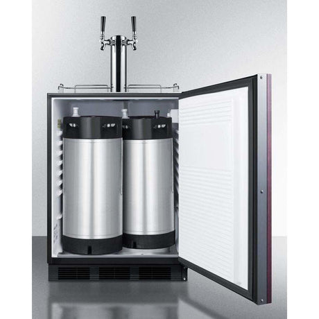 Summit 24" Wide Built-In Dual Tap , ADA Compliant Coffee Kegerator SBC58BBIIFCFTWINADA Kegerators SBC58BBIIFCFTWINADA Wine Coolers Empire