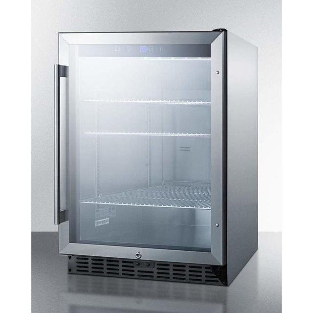 Summit 24" Wide Commercial Outdoor Beverage Fridge SCR611GLOS Beverage Centers SCR611GLOS Wine Coolers Empire