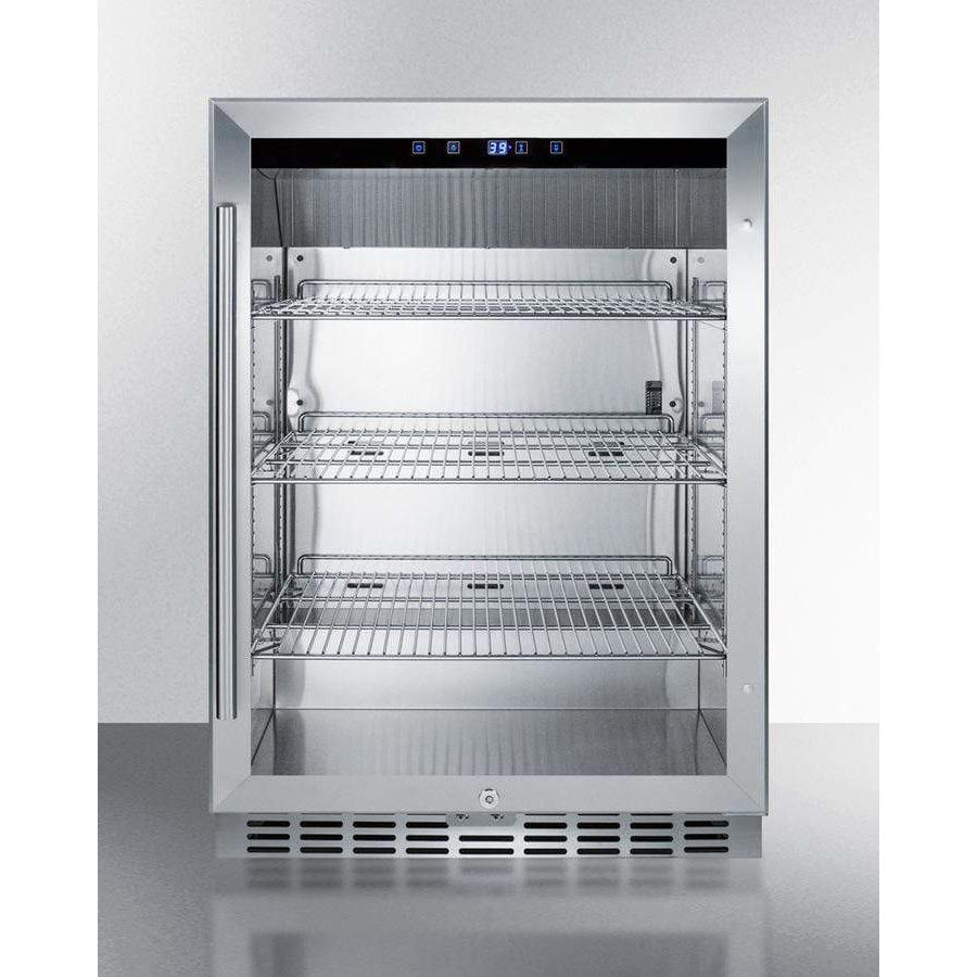 Summit 24" Wide Commercial Outdoor Beverage Fridge SCR611GLOS Beverage Centers SCR611GLOS Wine Coolers Empire