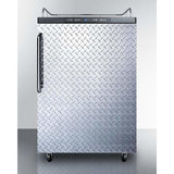 Summit 24" Wide Diamond Plate Kegerator SBC635MNKDPL Kegerators SBC635MNKDPL Wine Coolers Empire