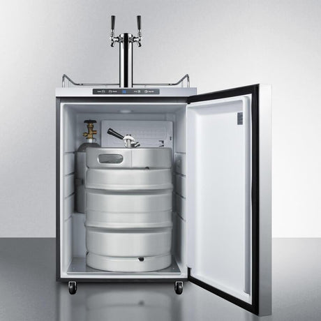 SUMMIT 24" Wide Dual Tap All Stainless Steel Outdoor Kegerator SBC635MOSHHTWIN Kegerators SBC635MOSHHTWIN Wine Coolers Empire