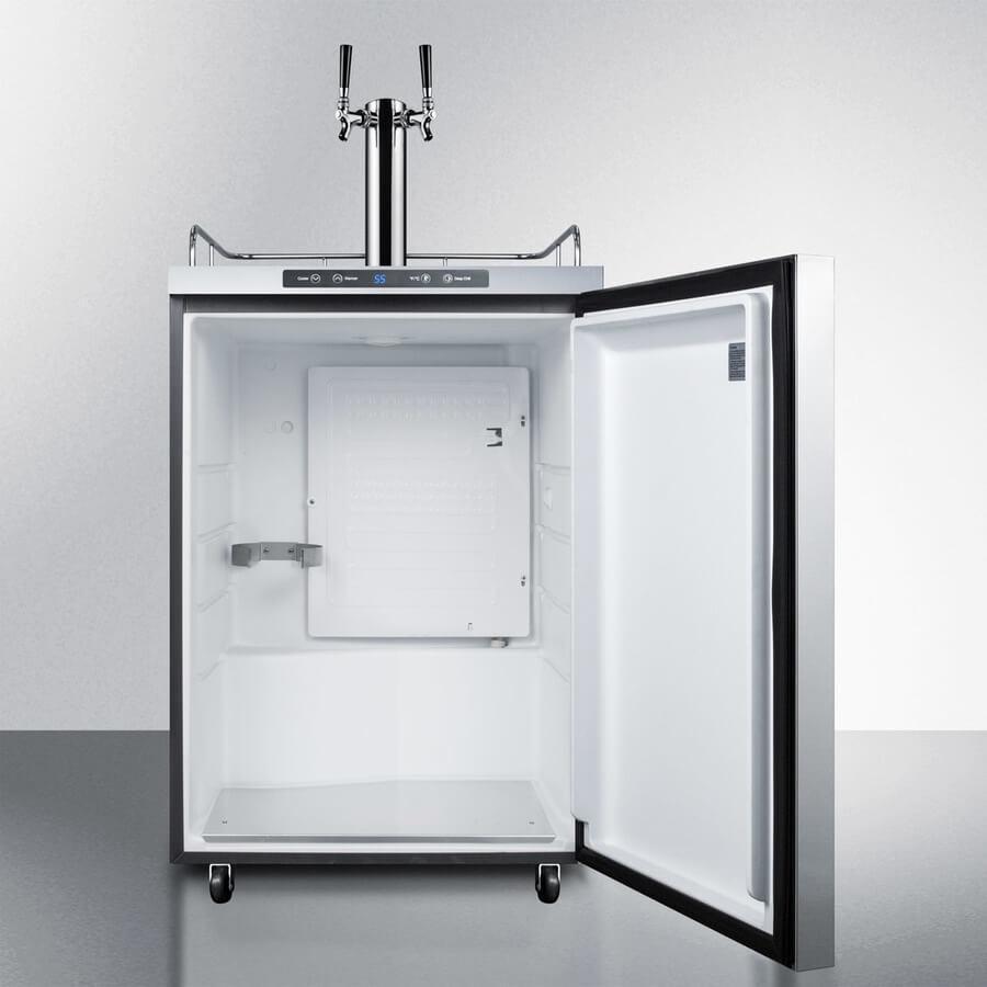 SUMMIT 24" Wide Dual Tap All Stainless Steel Outdoor Kegerator SBC635MOSHHTWIN Kegerators SBC635MOSHHTWIN Wine Coolers Empire