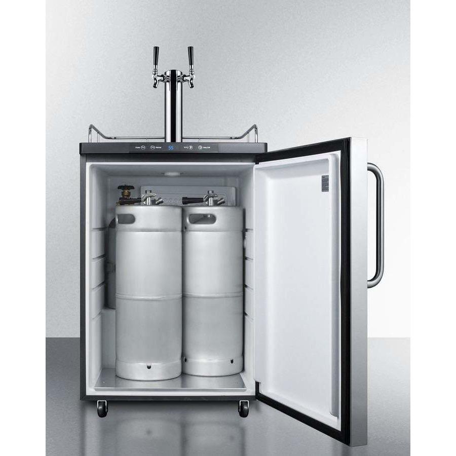 Summit 24" Wide Dual Tap Kegerator SBC635M7SSTBTWIN Kegerators SBC635M7SSTBTWIN Wine Coolers Empire