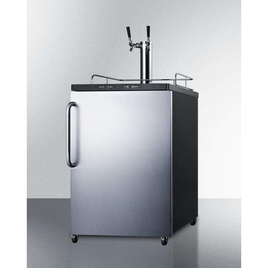 Summit 24" Wide Dual Tap Kegerator SBC635M7SSTBTWIN Kegerators SBC635M7SSTBTWIN Wine Coolers Empire