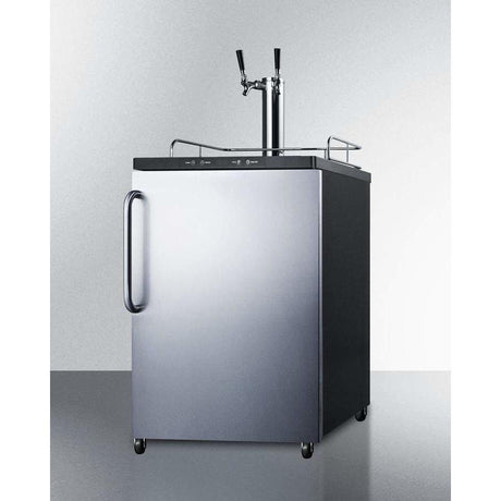 Summit 24" Wide Dual Tap Kegerator SBC635M7SSTBTWIN Kegerators SBC635M7SSTBTWIN Wine Coolers Empire