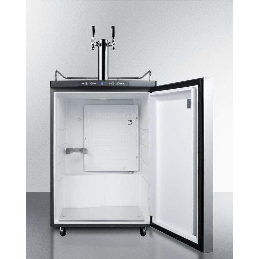 Summit 24" Wide Dual Tap Kegerator SBC635MSSHHTWIN Kegerators SBC635MSSHHTWIN Wine Coolers Empire