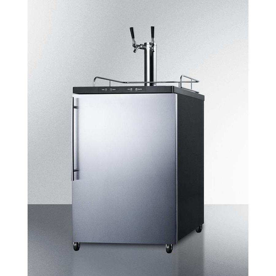 Summit 24" Wide Dual Tap Kegerator SBC635MSSHVTWIN Kegerators SBC635MSSHVTWIN Wine Coolers Empire