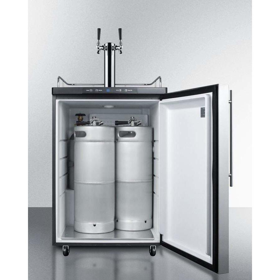 Summit 24" Wide Dual Tap Kegerator SBC635MSSHVTWIN Kegerators SBC635MSSHVTWIN Wine Coolers Empire