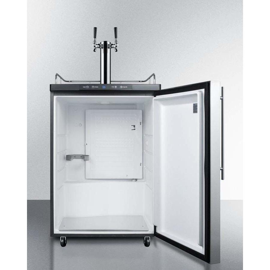 Summit 24" Wide Dual Tap Kegerator SBC635MSSHVTWIN Kegerators SBC635MSSHVTWIN Wine Coolers Empire