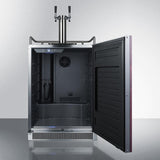 Summit 24" Wide Dual Tap Panel Overlay Door Built-In Kegerator SBC677BIIFTWIN Kegerators SBC677BIIFTWIN Wine Coolers Empire