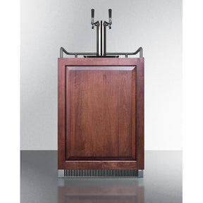 Summit 24" Wide Dual Tap Panel Overlay Door Built-In Kegerator SBC677BIIFTWIN Kegerators SBC677BIIFTWIN Wine Coolers Empire