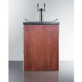 Summit 24" Wide Dual Tap Panel Overlay Door Kegerator SBC635MBIFRTWIN Kegerators SBC635MBIFRTWIN Wine Coolers Empire