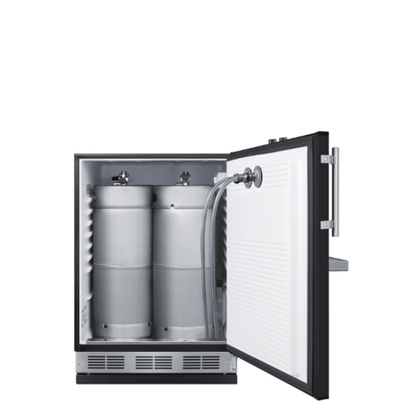 Summit 24" Wide Front Tap Black Kegerator SBC58BFRTP Kegerators SBC58BFRTP Wine Coolers Empire
