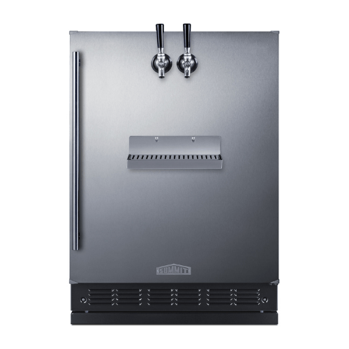 Summit 24" Wide Front Tap Kegerator SBC7BRSFRTP Kegerators SBC7BRSFRTP Wine Coolers Empire
