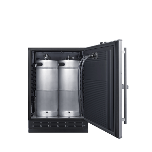Summit 24" Wide Front Tap Kegerator SBC7BRSFRTP Kegerators SBC7BRSFRTP Wine Coolers Empire