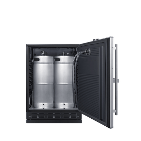 Summit 24" Wide Front Tap Kegerator SBC7BRSFRTP Kegerators SBC7BRSFRTP Wine Coolers Empire