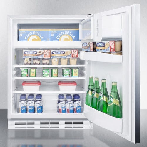 Summit 24" Wide Refrigerator-Freezer CT661WSSHH Wine Coolers Empire