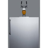 Summit 24" Wide Single Tap All Stainless Steel Commercial ADA Kegerator SBC58BBICSSADA Kegerators SBC58BBICSSADA Wine Coolers Empire