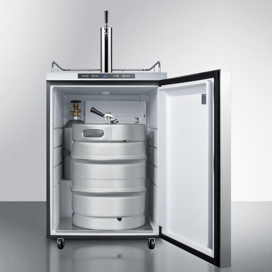 Summit 24" Wide Single Tap All Stainless Steel Outdoor Kegerator SBC635MOSHH Kegerators SBC635MOSHH Wine Coolers Empire