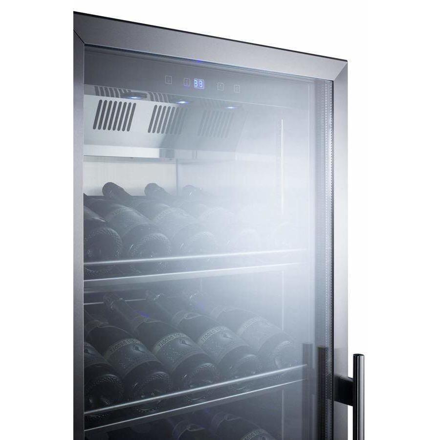 Summit 24" Wide Single Zone Commercial  Wine Fridge SCR1401LHCHCSS Wine Coolers SCR1401LHCHCSS Wine Coolers Empire