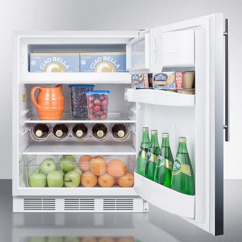 Summit 24" Wide Stainless Refrigerator-Freezer CT661WSSHV Wine Coolers Empire